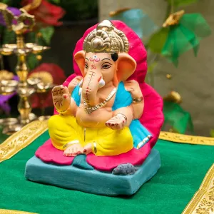 6INCH Eco-Friendly Jaswand Flower Ganapati | Plant-A-Ganesha