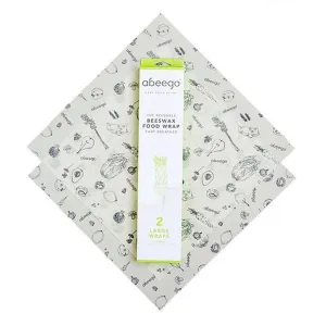 Abeego Beeswax Food Wraps - 2 Large