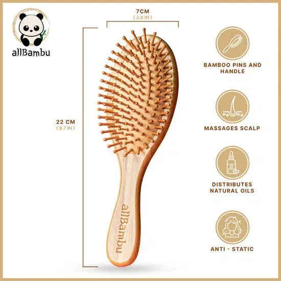 allBambu Bamboo Hairbrush