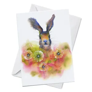 Animal Watercolour Greeting Card - Peekaboo