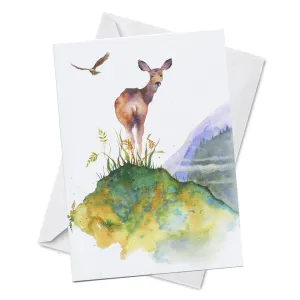 Animal Watercolour Greeting Card - Witness