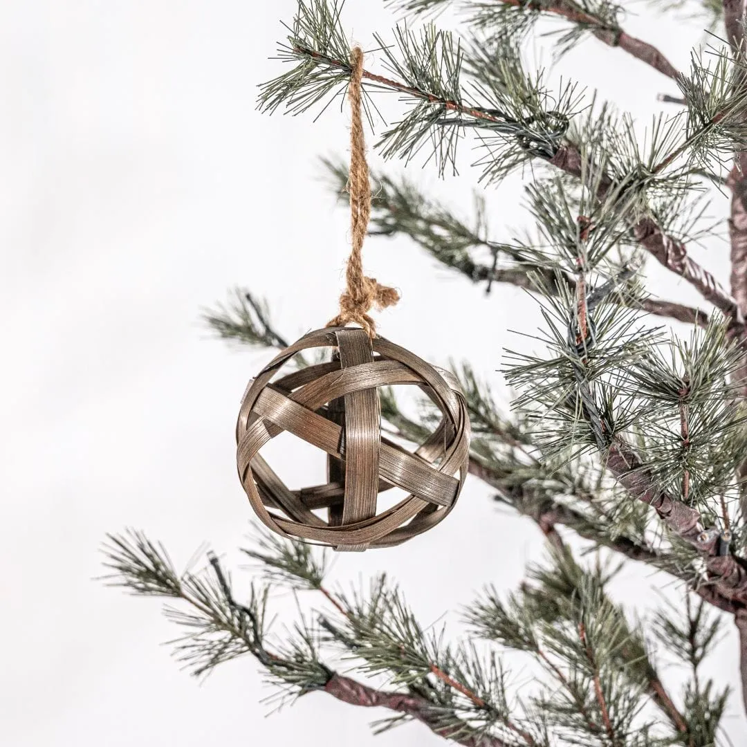 Bamboo Christmas Ball | Dusty green