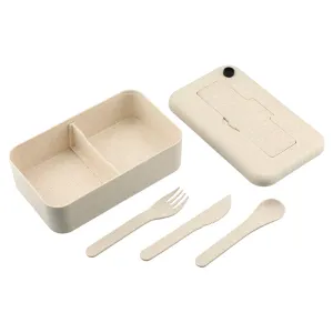 Bamboo Fiber Lunch Box with Utensils