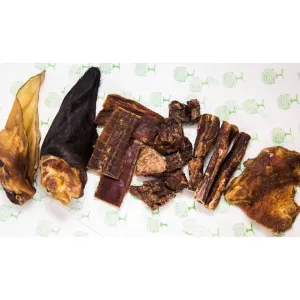 Beef Variety Box | Mixed Air Dried Meaty Chewy & Snack Dog Treats Pack by Natural Connection