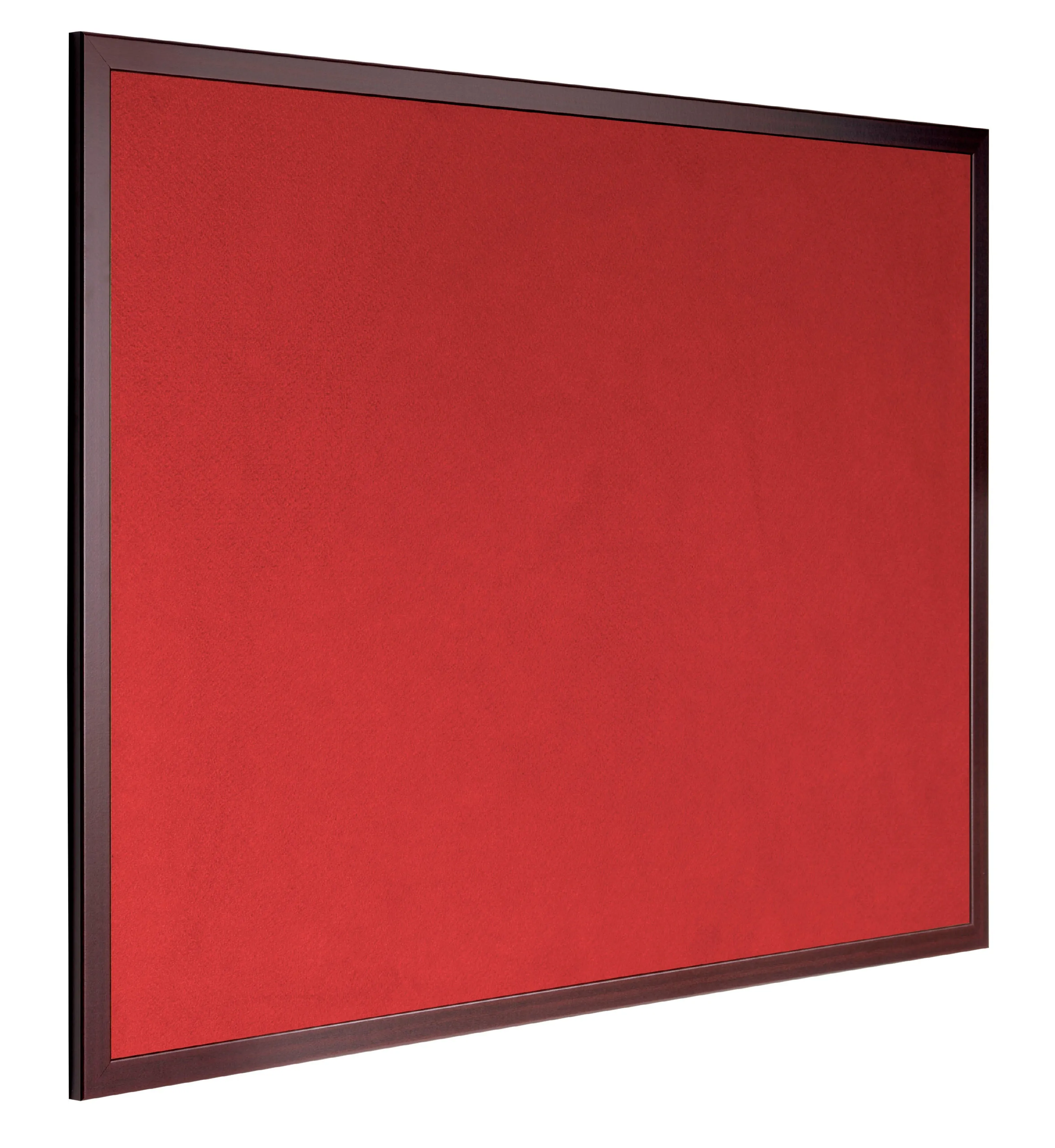 Bi-Office Earth-It Red Felt Noticeboard Cherry Wood Frame 1800x1200mm - FB8546653