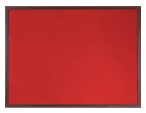 Bi-Office Earth-It Red Felt Noticeboard Cherry Wood Frame 1800x1200mm - FB8546653