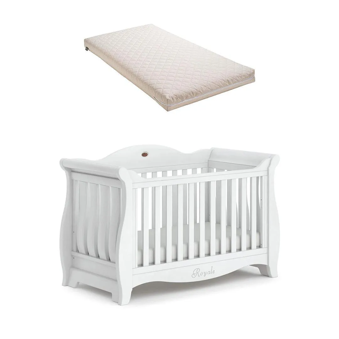 Boori Sleigh Royale Cot Bed - White