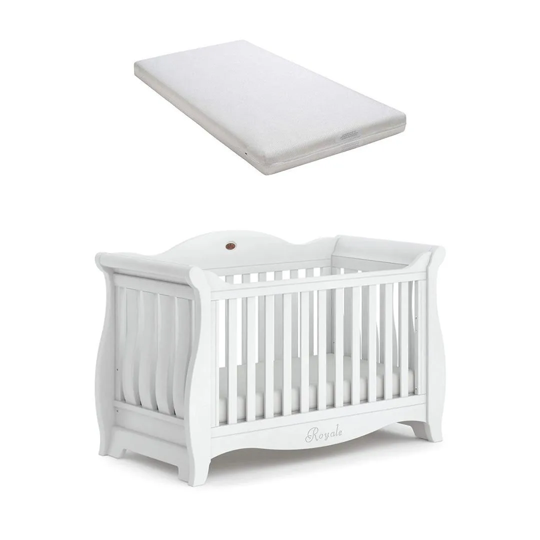 Boori Sleigh Royale Cot Bed - White