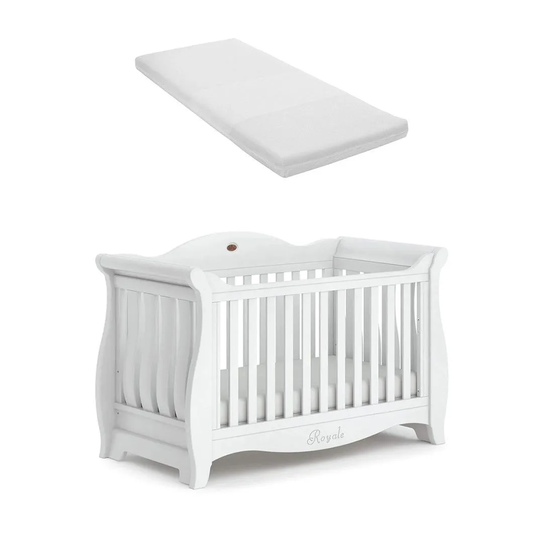 Boori Sleigh Royale Cot Bed - White