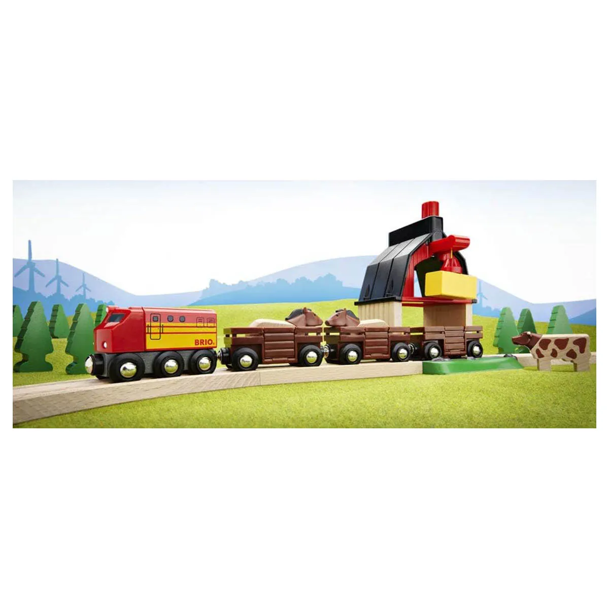 BRIO World Farm Railway Set