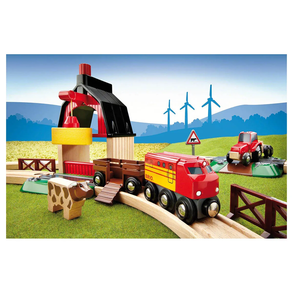 BRIO World Farm Railway Set