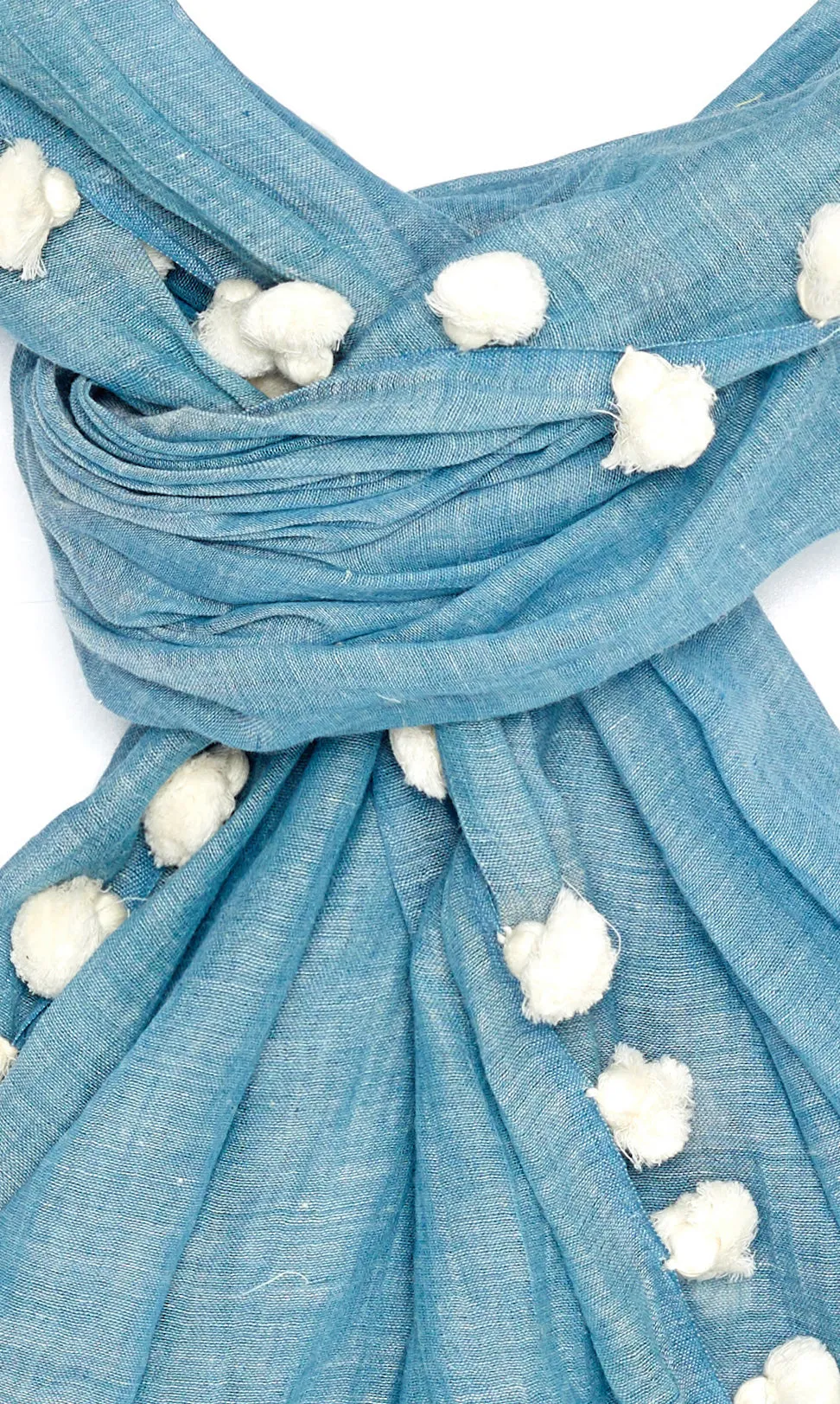 Chambray Pom Pom - Sea