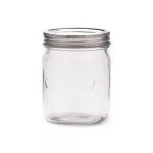 Consol Glass Preserve Jar 500ml with Ring & Dome (12 Carton Pack)