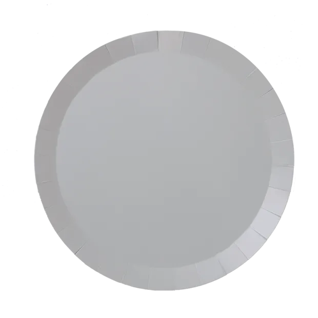 Cool Grey Paper Plates - Pack of 20