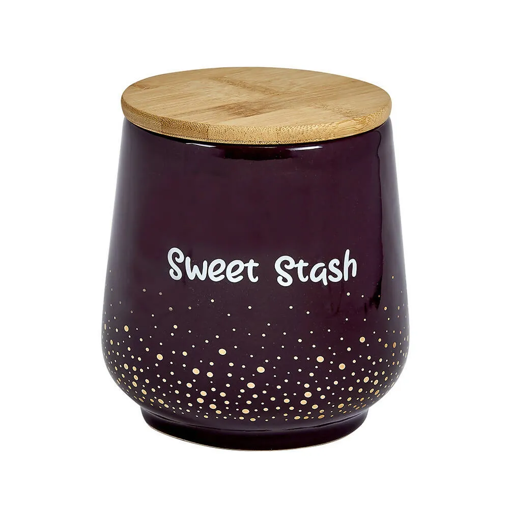 Deluxe Canister Stash Jar with Wood Top