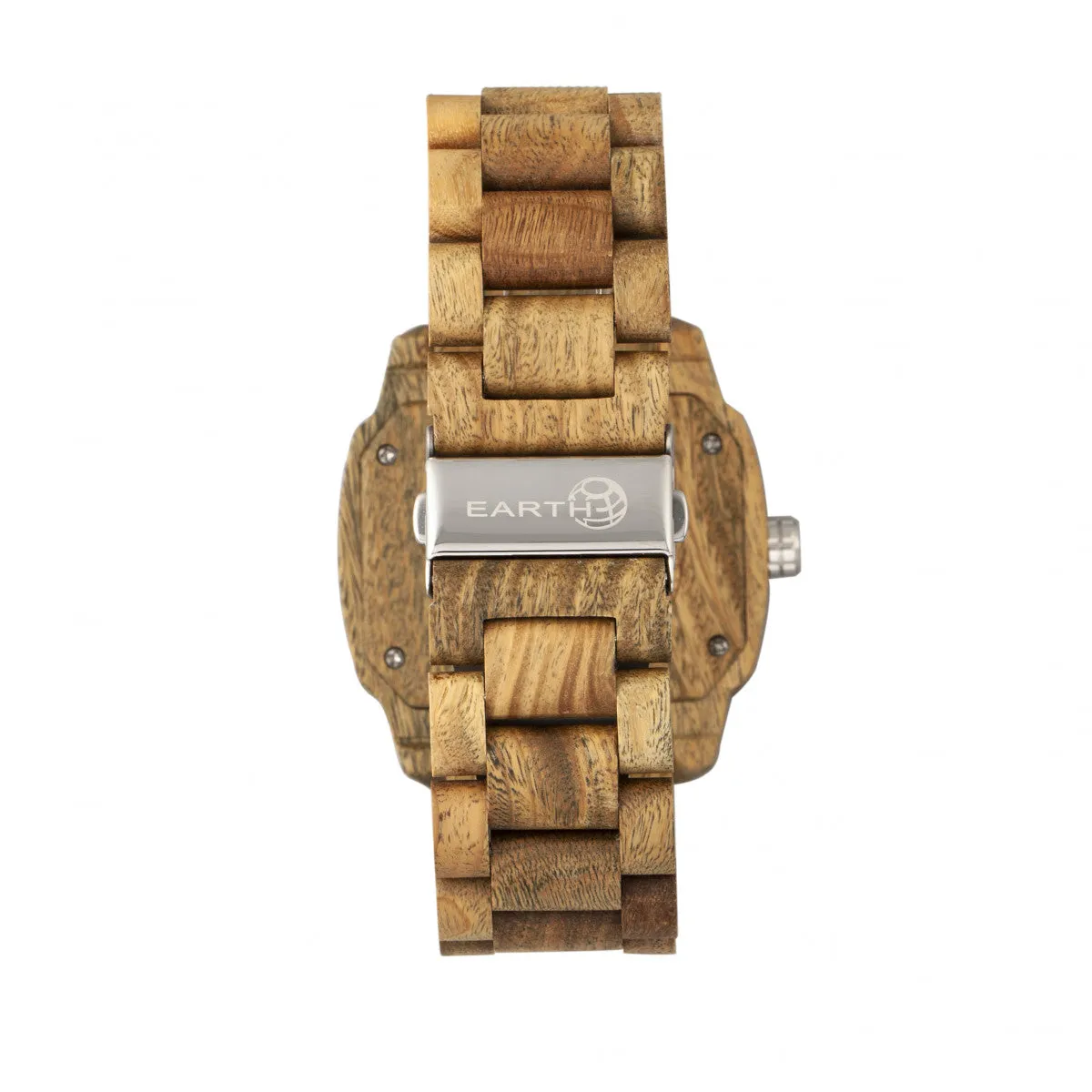 Earth Wood Scaly Bracelet Watch w/Date - Olive