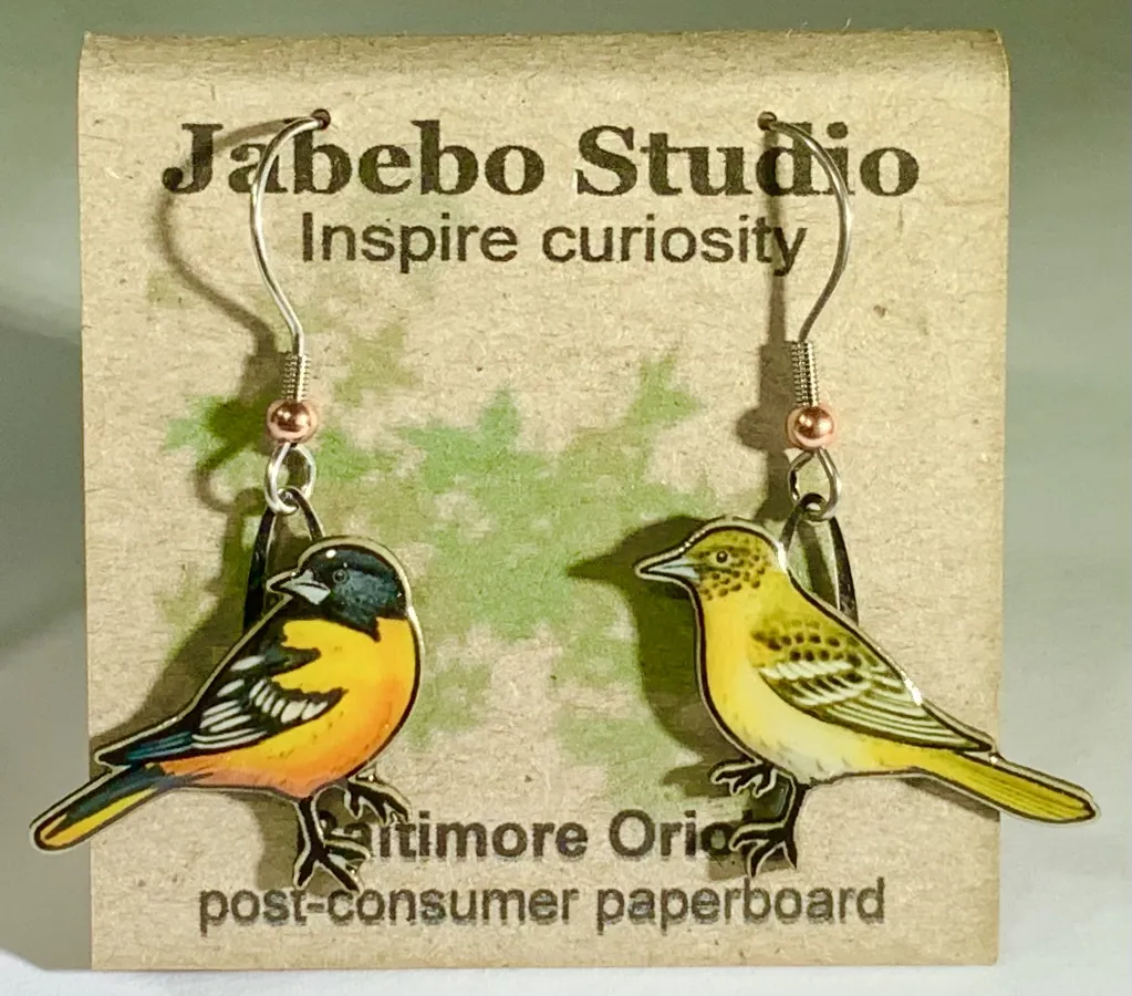 Eco-Friendly Bird Earrings by Jabebo Studio