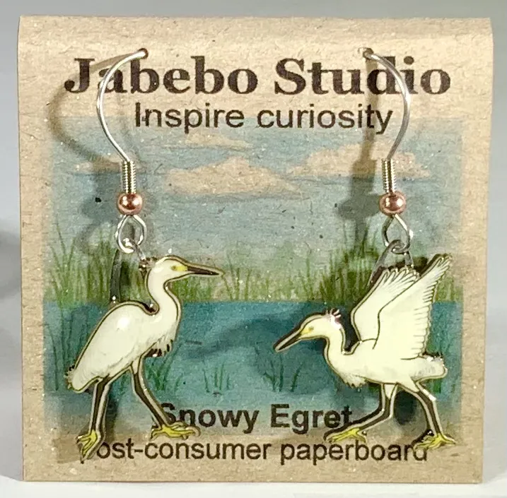 Eco-Friendly Bird Earrings by Jabebo Studio