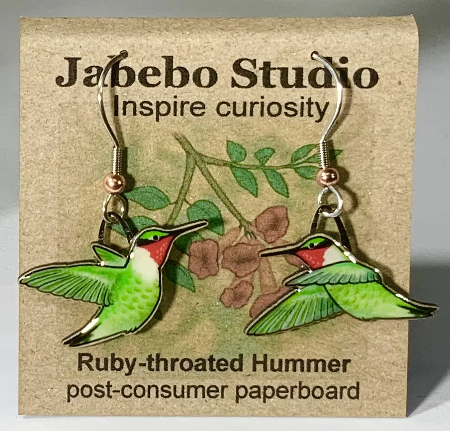 Eco-Friendly Bird Earrings by Jabebo Studio