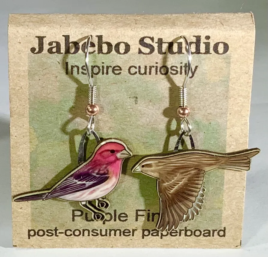 Eco-Friendly Bird Earrings by Jabebo Studio