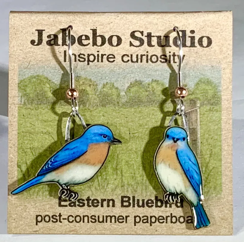 Eco-Friendly Bird Earrings by Jabebo Studio