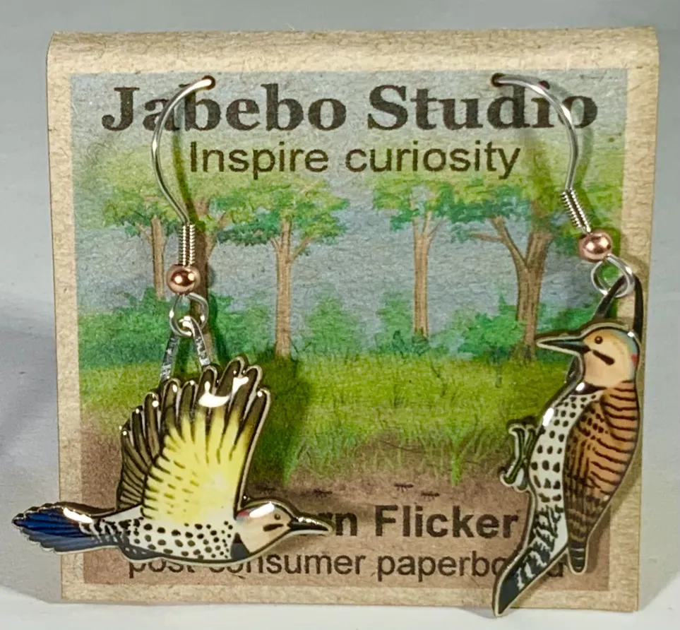 Eco-Friendly Bird Earrings by Jabebo Studio