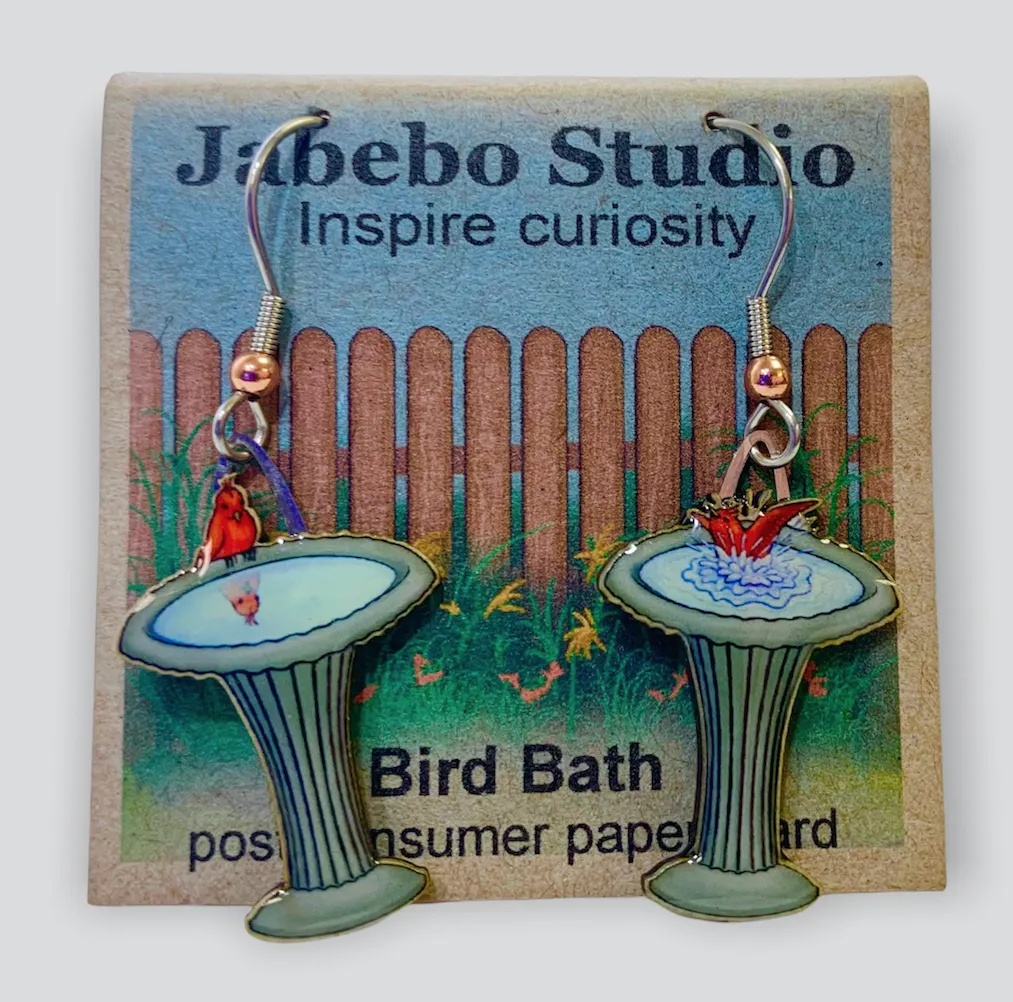 Eco-Friendly Bird Earrings by Jabebo Studio