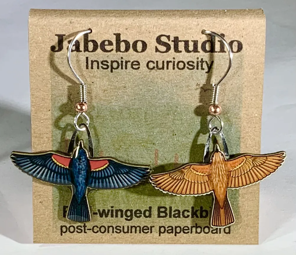 Eco-Friendly Bird Earrings by Jabebo Studio