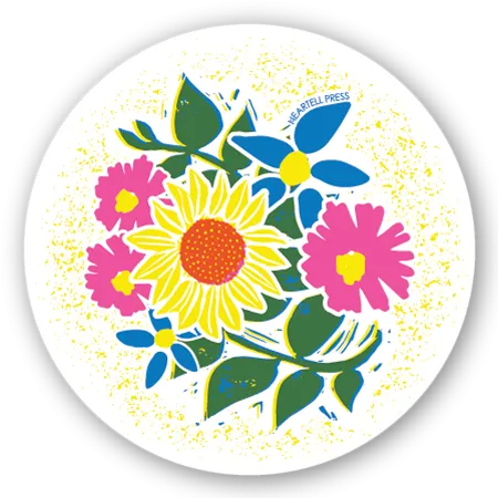 Eco Friendly Flowers for All Die Cut Sticker