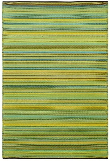 Eco Friendly Outdoor Rug - Cancun Lemon & Apple Green