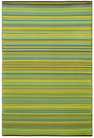 Eco Friendly Outdoor Rug - Cancun Lemon & Apple Green