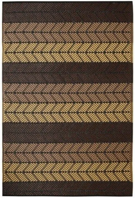 Eco Friendly Outdoor Rug - Chestnut Waves