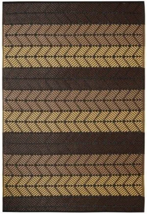 Eco Friendly Outdoor Rug - Chestnut Waves