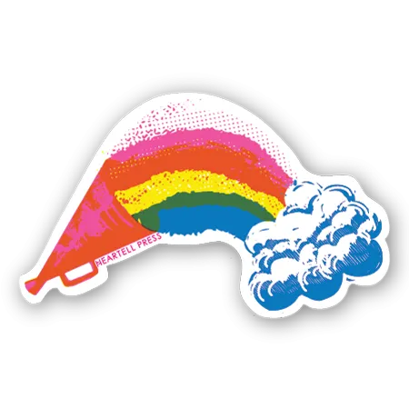 Eco Friendly Rainbow Banner Die Cut Sticker