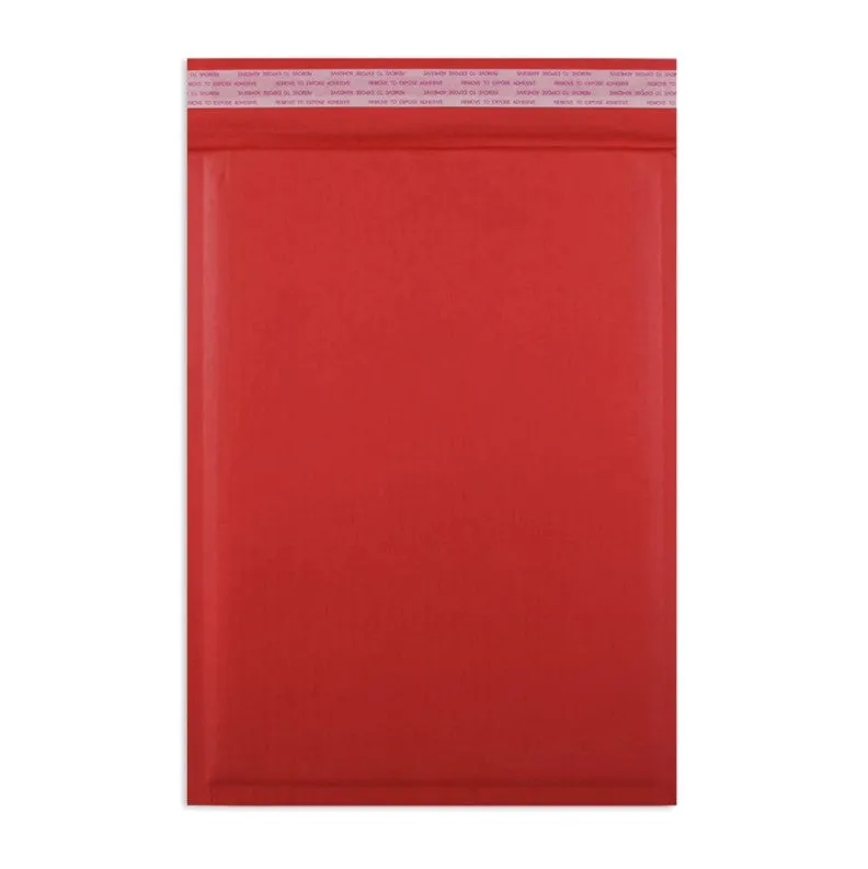 Eco-Friendly Recyclable Red Padded Mailing Bags (Range of sizes)