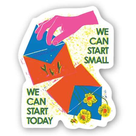 Eco Friendly Start Small Die Cut Sticker