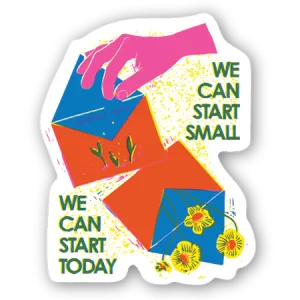 Eco Friendly Start Small Die Cut Sticker