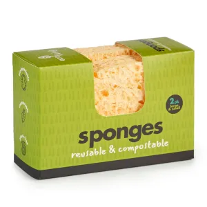 Ecoliving Compostable Sponge - 2 Pack-Wavy & Large