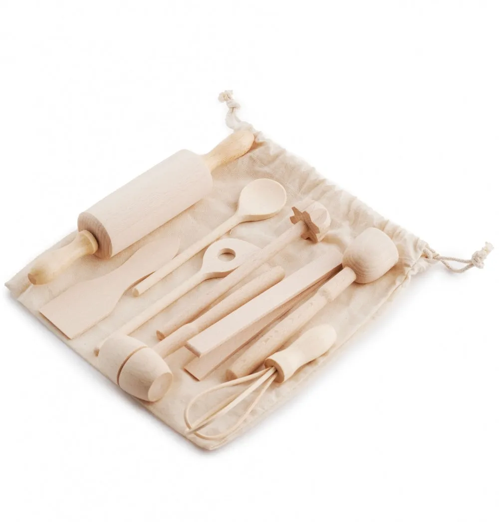 Ecoliving Wooden Mini Kitchen Utensil Children's Set