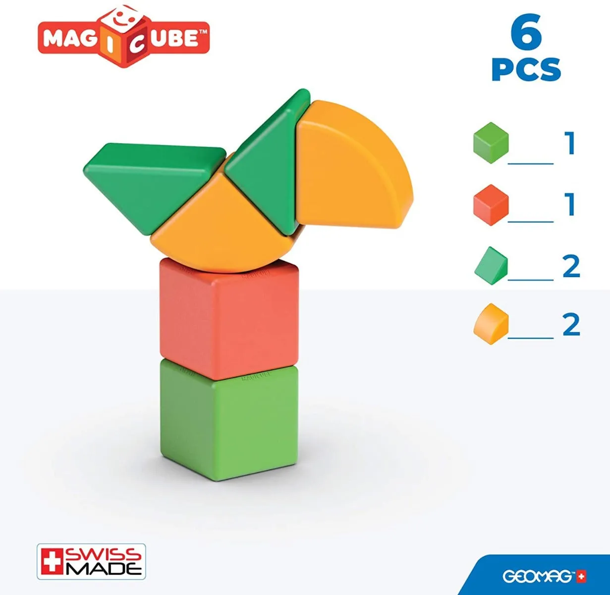 Geomag 200 MagiCube 3 Shapes Eco Starter Set 6 pcs