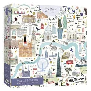 Gibsons Map of London 1000 Piece Puzzle - Josie Shenoy