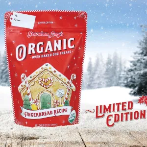 Grandma Lucy's Organic Oven Baked Dog Treats Gingerbread Recipe Limited Edition