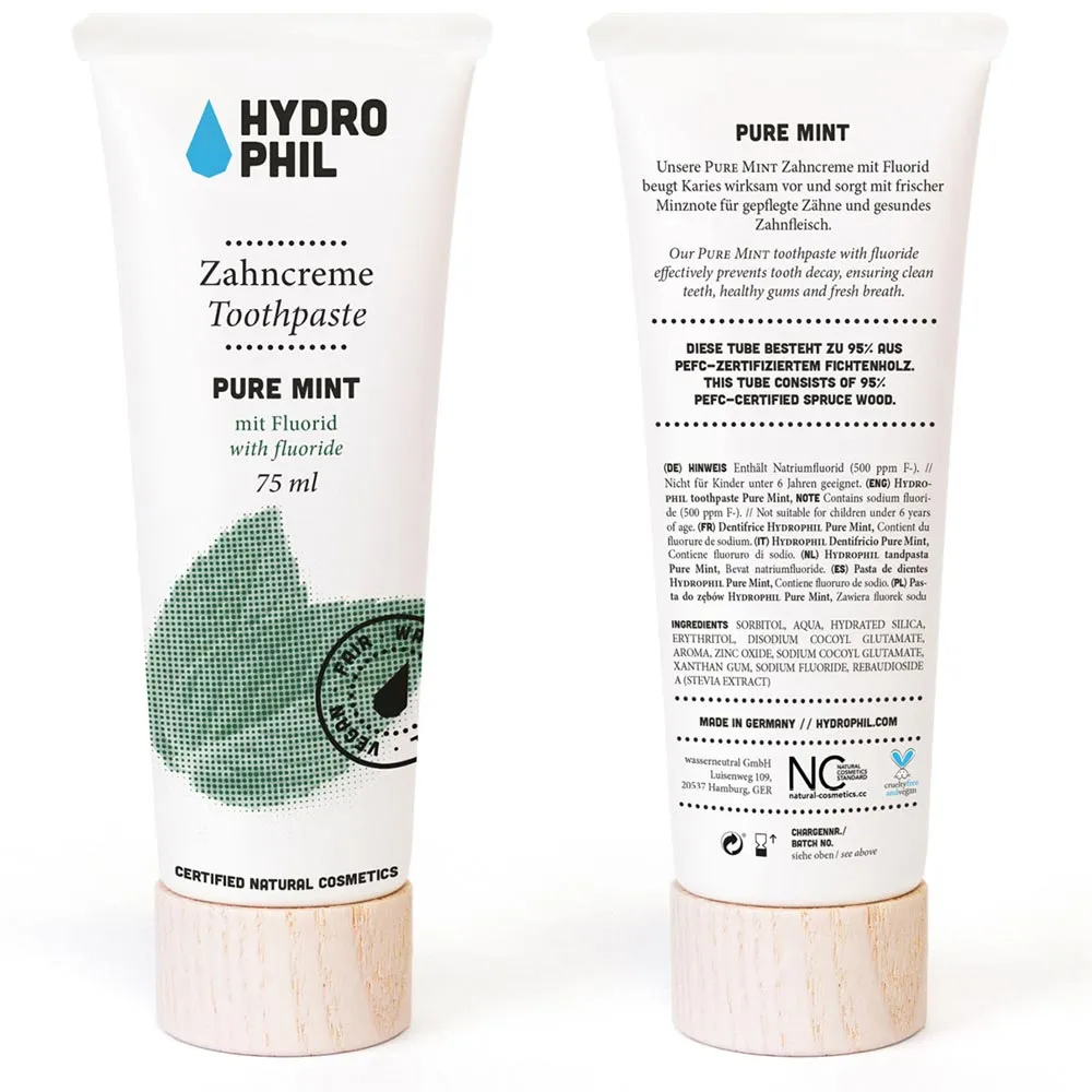 Hydrophil Natural Toothpaste - Pure Mint