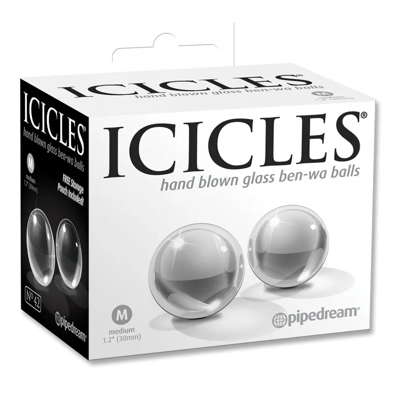 Icicles No.42-Ben-Wa Balls-Clear Medium 1.2"