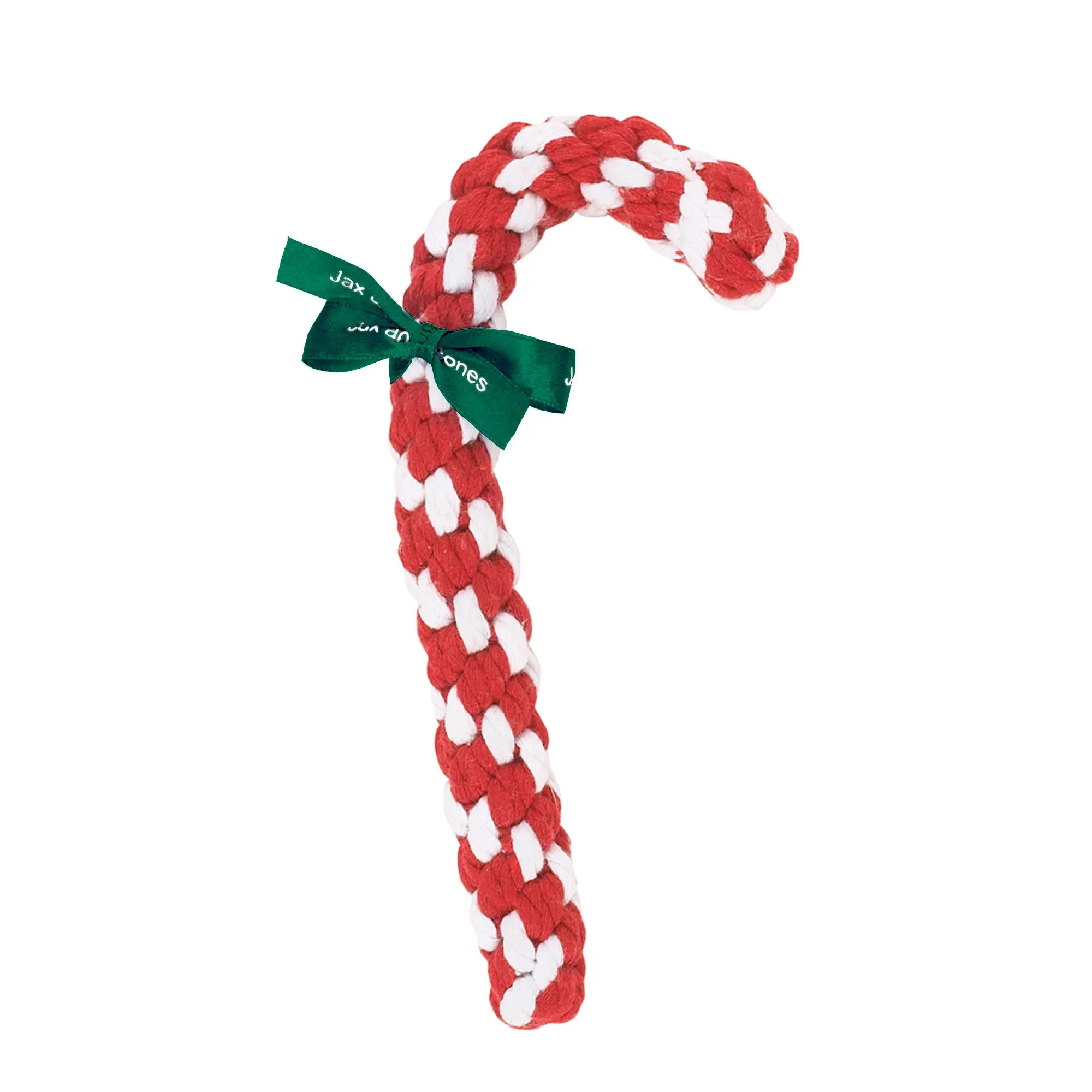 Jax & Bones Red & White Candy Cane Rope Dog Toy