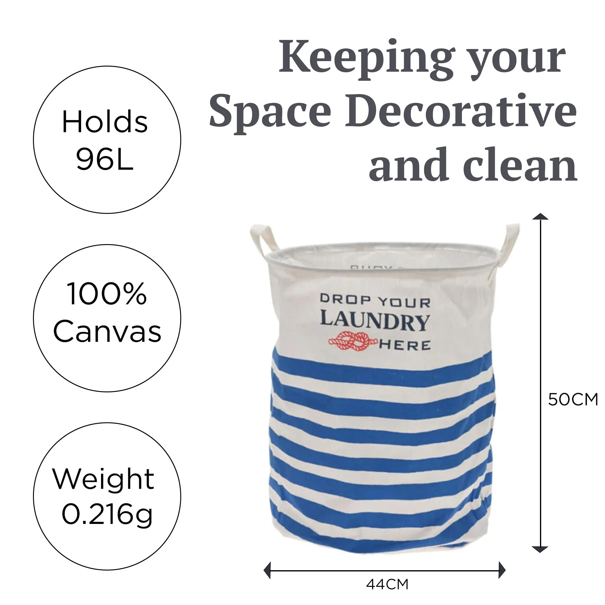 Laundry Bag with 2 Handles - Flatpack Design - 96L