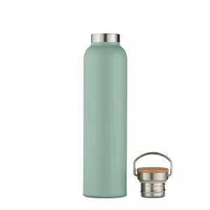 Natural Life Bottle with Bamboo Lid 750ml Mint Green