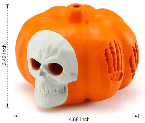 Natural Rubber Skull Pumpkin Treat Release Toy