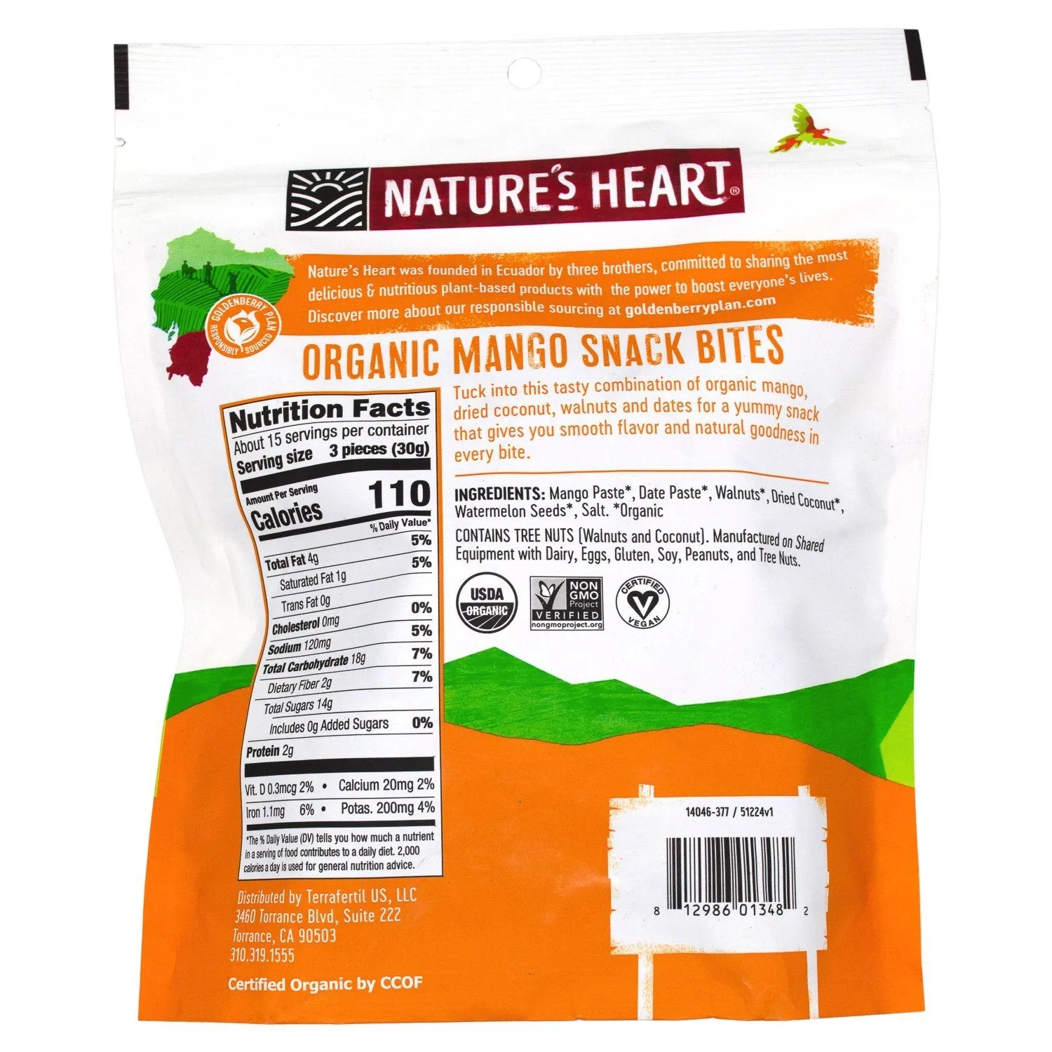 Nature's Heart Organic Mango Snack Bites