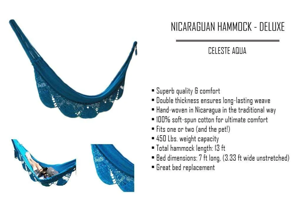 Nicaraguan Hammock with Eco-Friendly Bamboo Stand